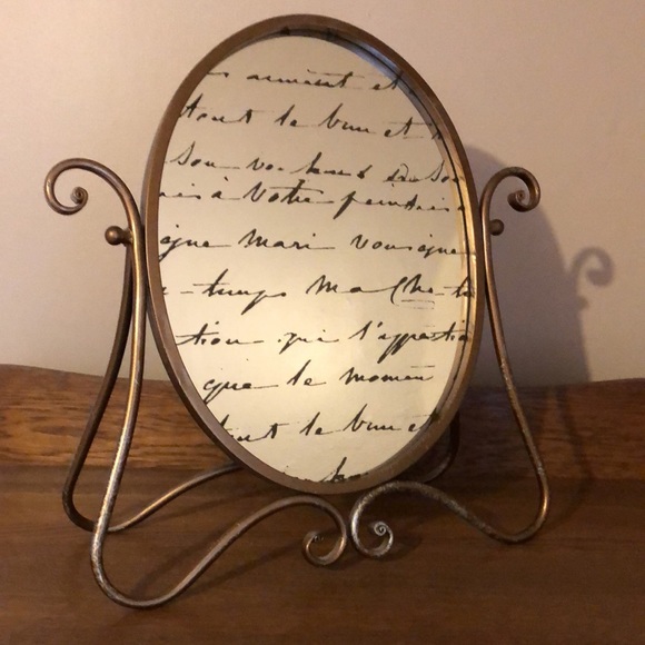 Wrought Iron Tabletop Vanity Mirror French Country - Picture 10 of 10